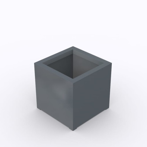 Donica metalowa CUADRO 1555 malowana na kolor antracytowy (RAL 7016)