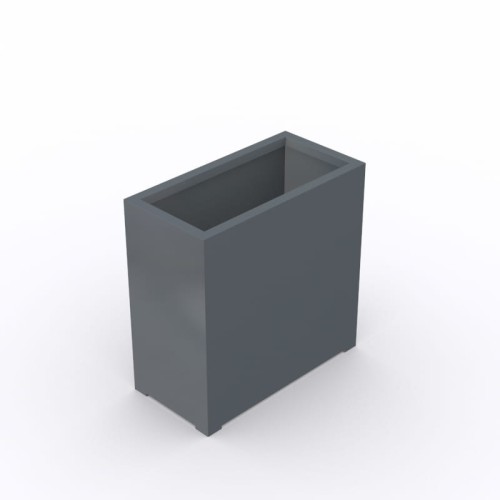 Donica metalowa CUADRO 1636 malowana na kolor antracytowy (RAL 7016)