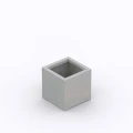 Donica metalowa CUADRO 1444 malowana na kolor szry (RAL 7035)