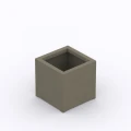 Donica metalowa CUADRO 1444 malowana na kolor oliwkowy (RAL 7002)