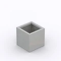 Donica metalowa CUADRO 1444 malowana na kolor szry (RAL 7035)