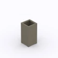 Donica metalowa CUADRO 1336 malowana na kolor oliwkowy (RAL 7002)