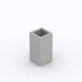 Donica metalowa CUADRO 1336 malowana na kolor szry (RAL 7035)