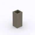 Donica metalowa CUADRO 1337 malowana na kolor oliwkowy (RAL 7002)