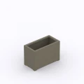 Donica metalowa CUADRO 1634 malowana na kolor oliwkowy (RAL 7002)
