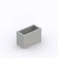 Donica metalowa CUADRO 1634 malowana na kolor szry (RAL 7035)