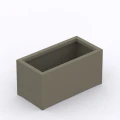 Donica metalowa CUADRO 11055 malowana na kolor oliwkowy (RAL 7002)