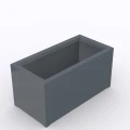 Donica metalowa CUADRO 11055 malowana na kolor antracytowy (RAL 7016)