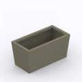 Donica Ekila 11055 malowana na kolor oliwkowy (RAL 7002)